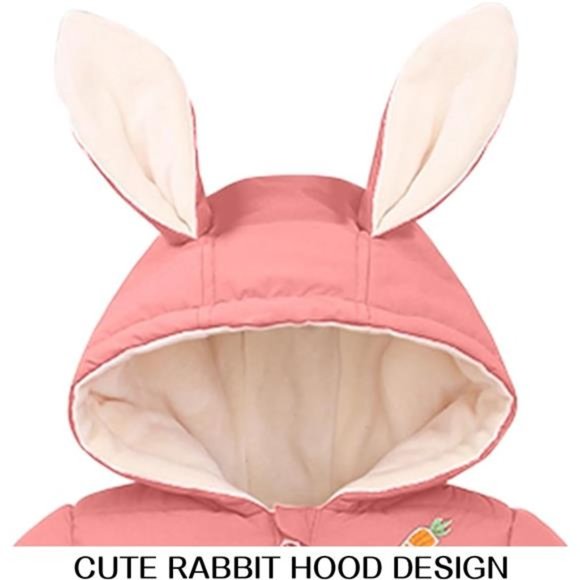 Baby Girls Snowsuit Winter Coat For Infant & Toddlers Warm Clothes NEW - Picture 5 of 7